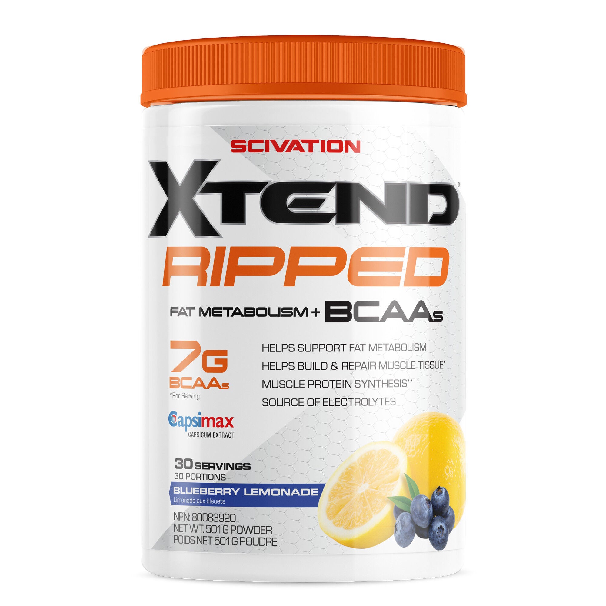 Scivation® XTEND Ripped BCAAs Blueberry Lemonade GNC